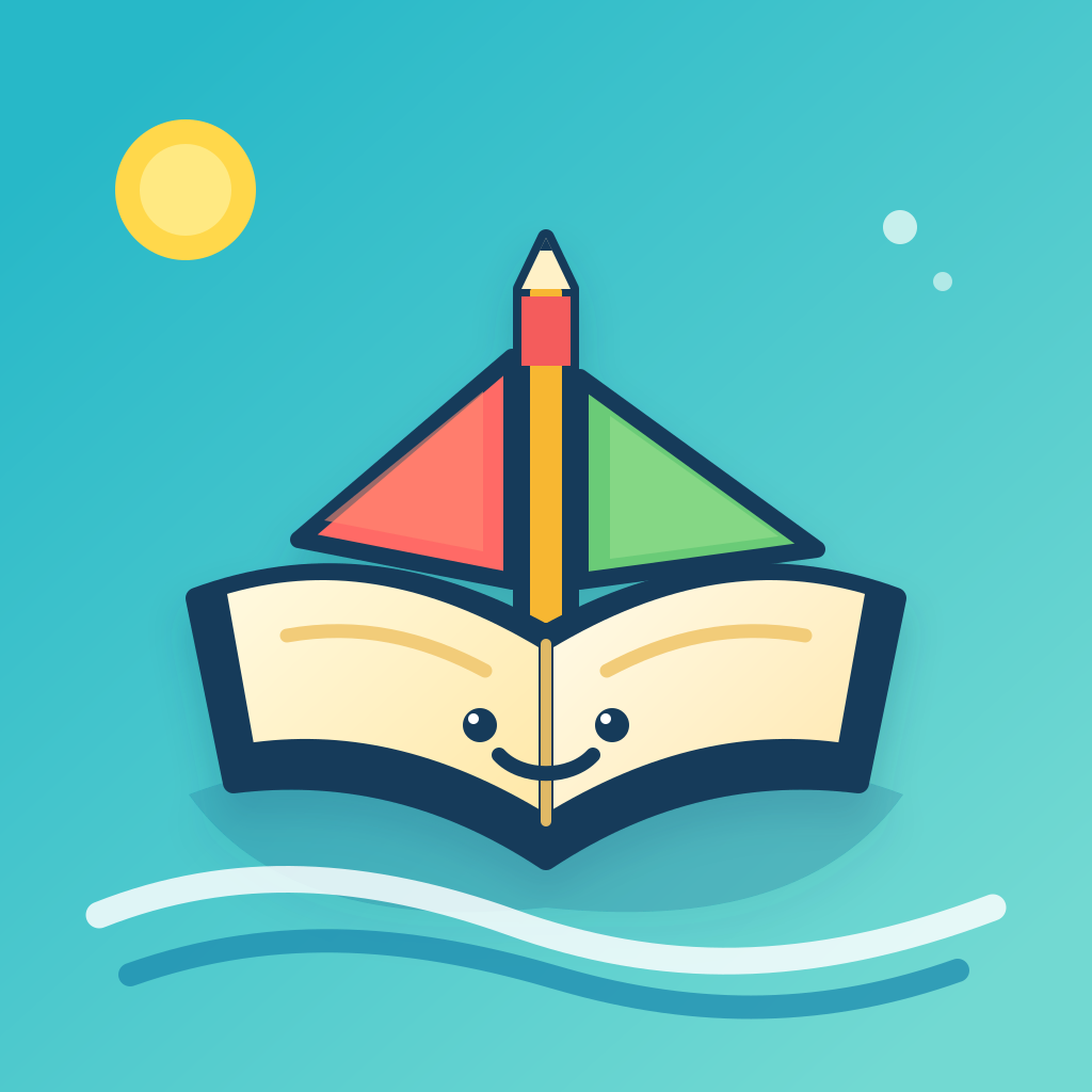 LilLearners smiling book and pencil app icon